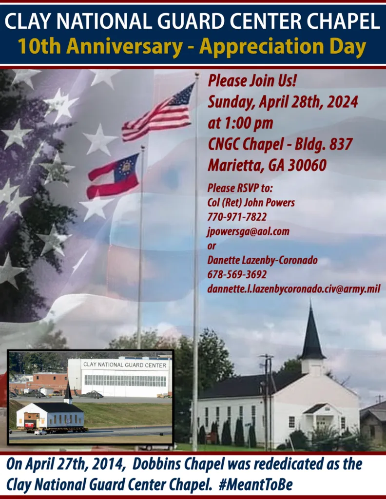 Clay National Guard Center Chapel Appreciation Day Flyer
